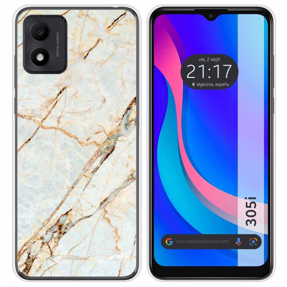 Funda Silicona para TCL 305i diseño Mármol 13 Dibujos