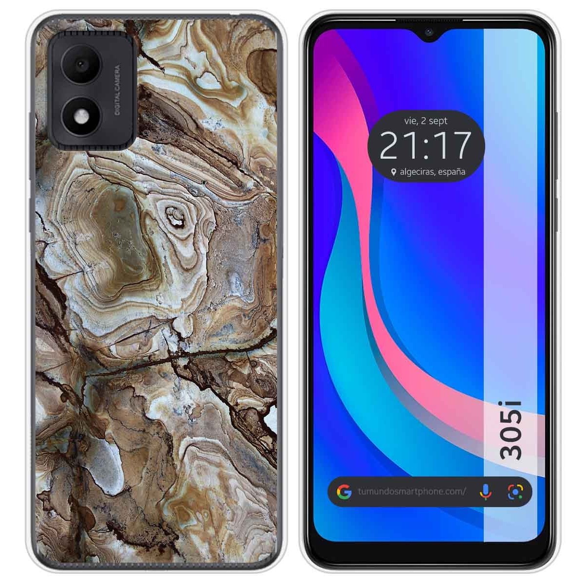Funda Silicona para TCL 305i diseño Mármol 14 Dibujos