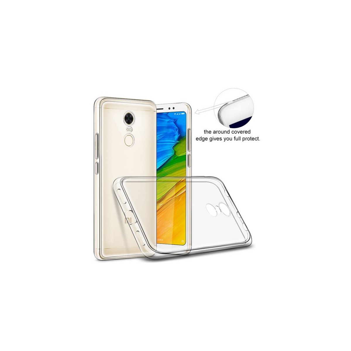 Funda Gel Tpu Fina Ultra-Thin 0,3mm Transparente para Xiaomi Redmi 5