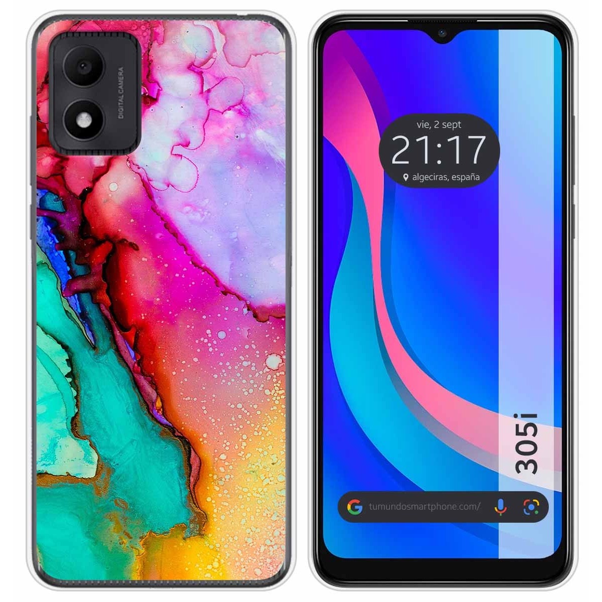 Funda Silicona para TCL 305i diseño Mármol 15 Dibujos