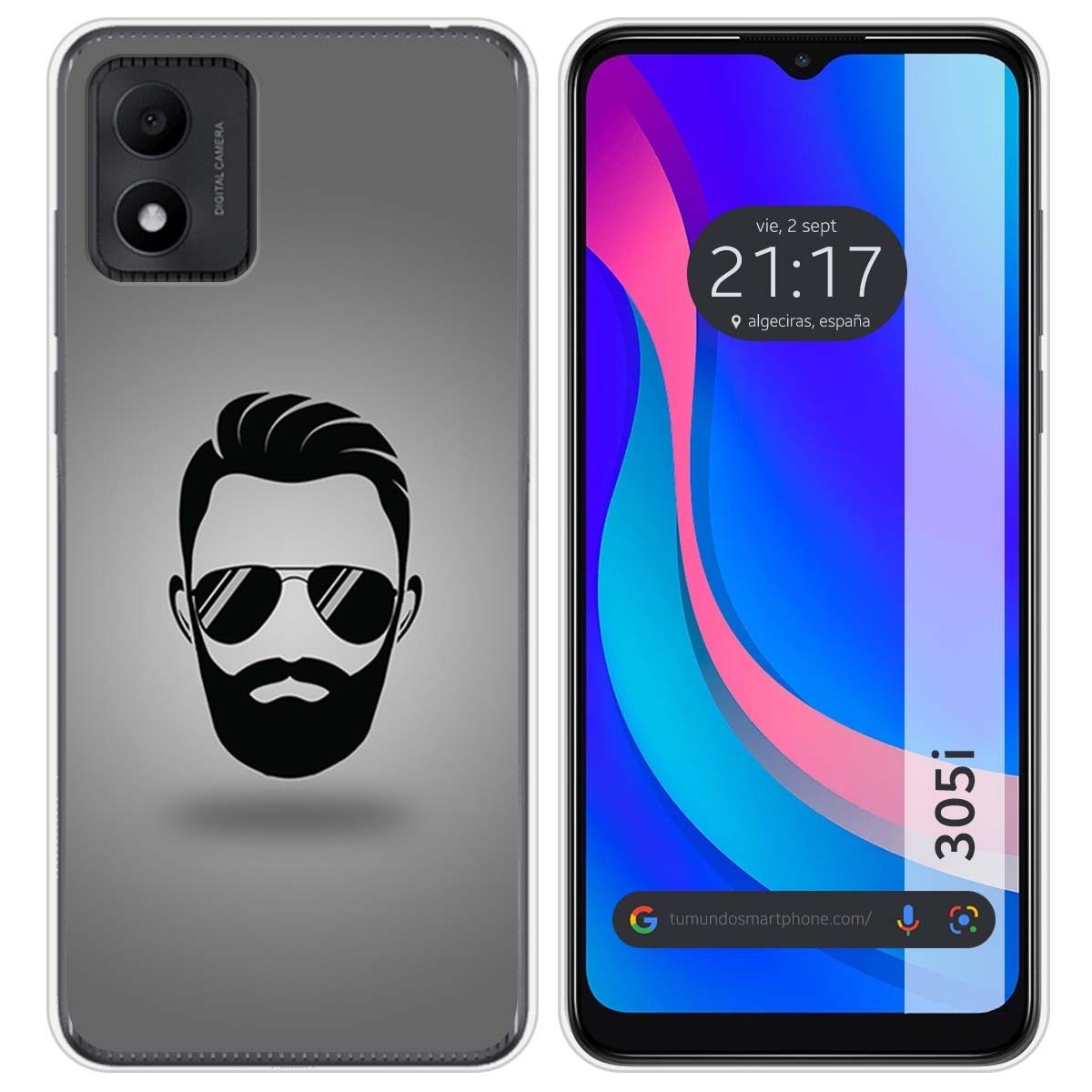 Funda Silicona para TCL 305i diseño Barba Dibujos