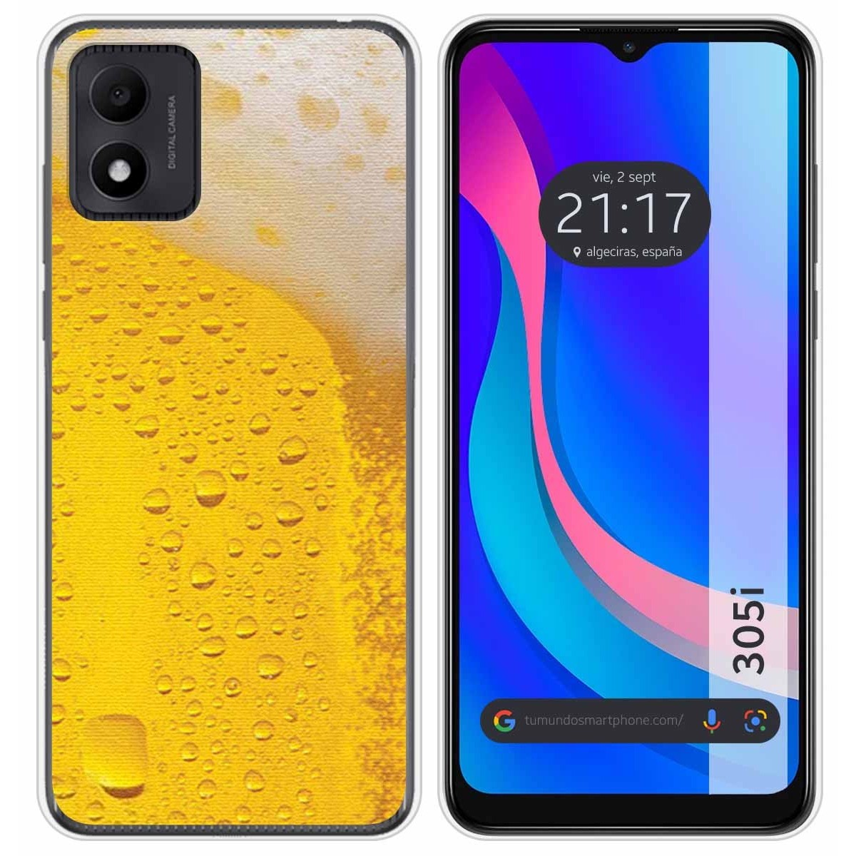 Funda Silicona para TCL 305i diseño Cerveza Dibujos