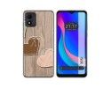 Funda Silicona para TCL 305i diseño Corazones Madera Dibujos