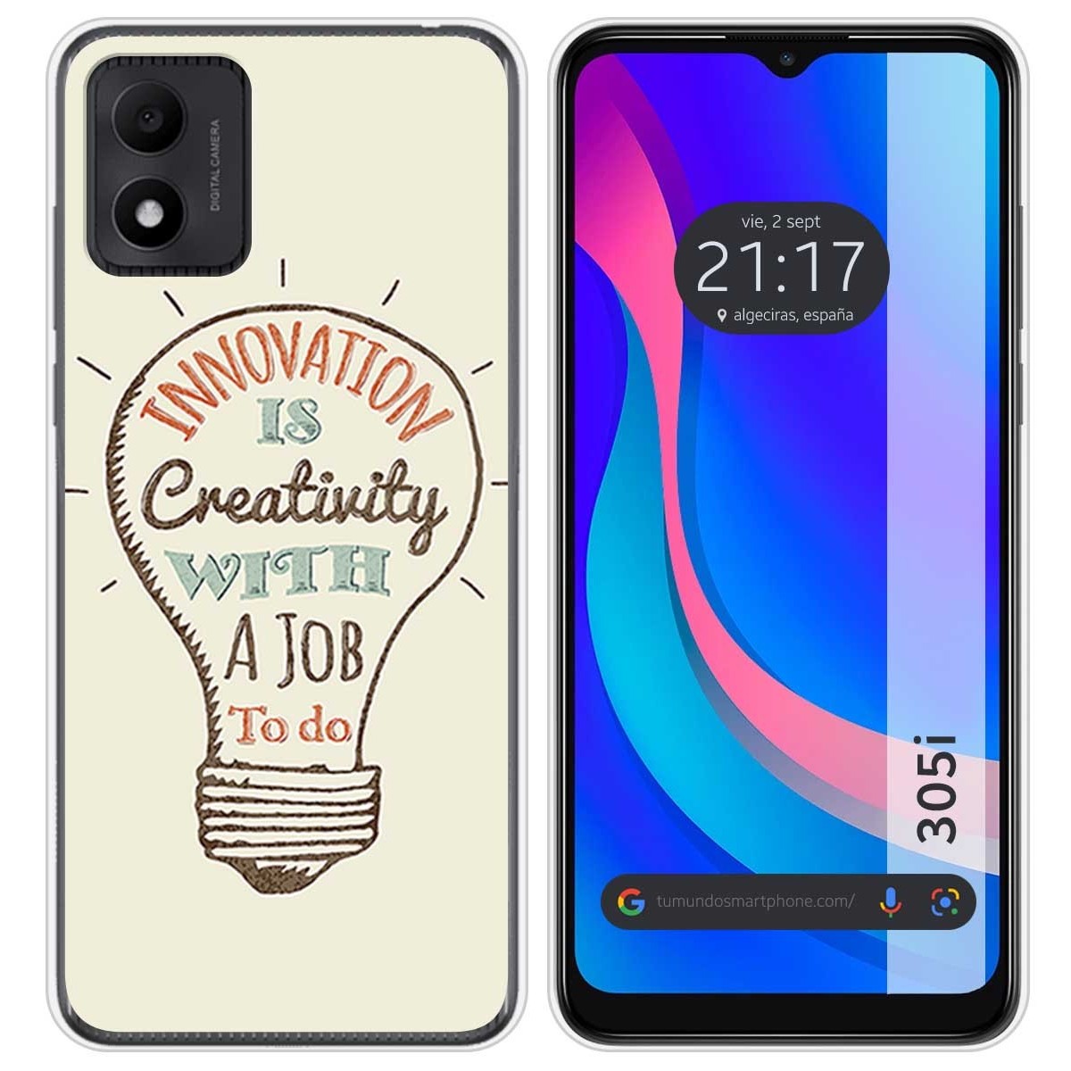 Funda Silicona para TCL 305i diseño Creativity Dibujos