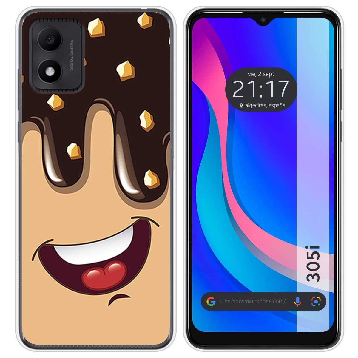 Funda Silicona para TCL 305i diseño Helado Chocolate Dibujos