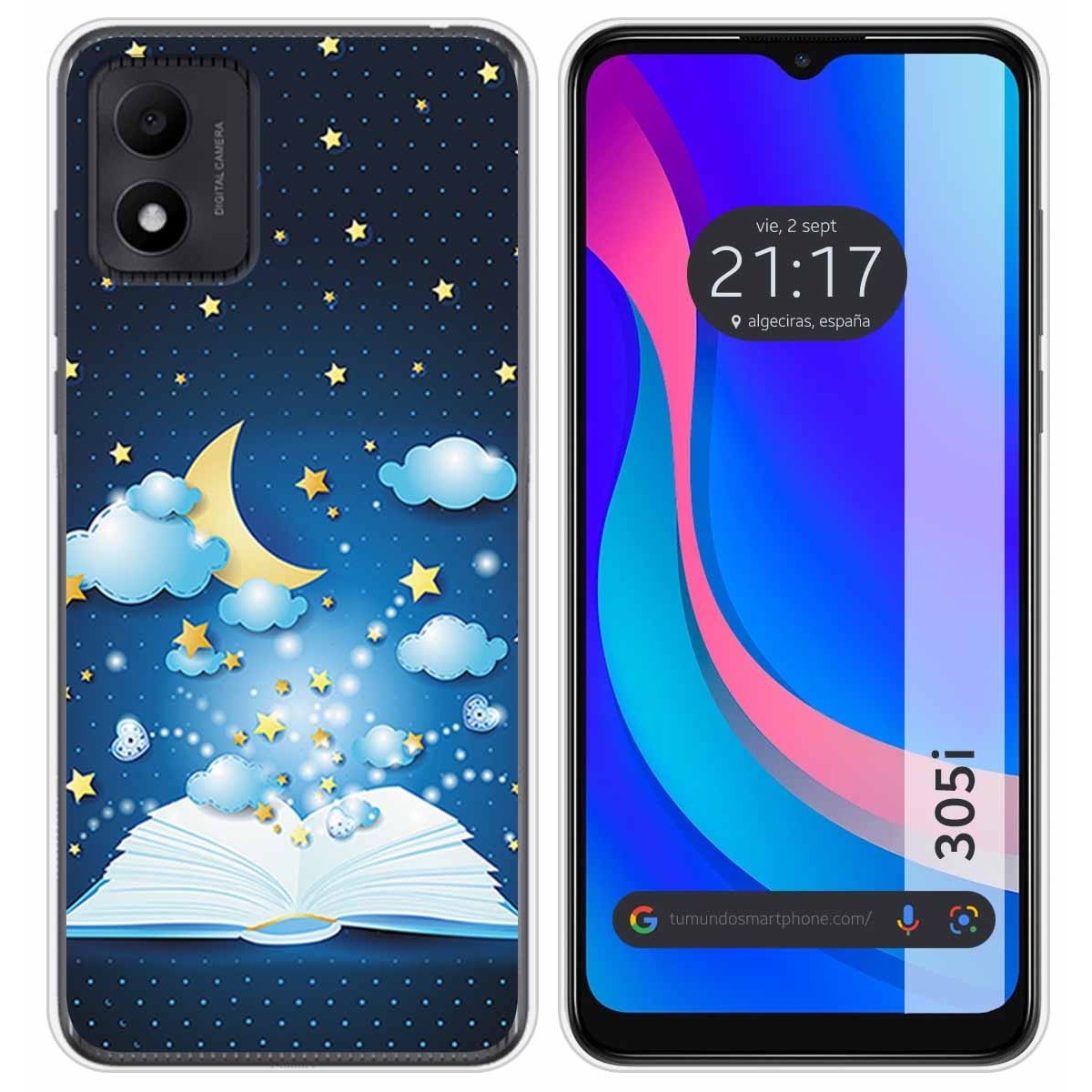 Funda Silicona para TCL 305i diseño Libro Cuentos Dibujos