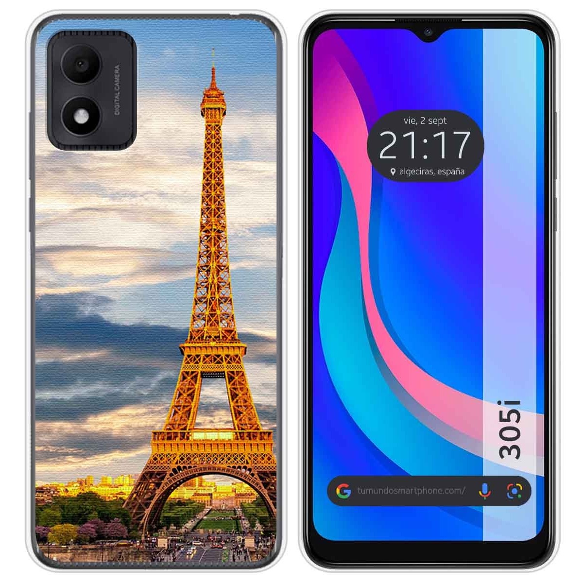 Funda Silicona para TCL 305i diseño Paris Dibujos