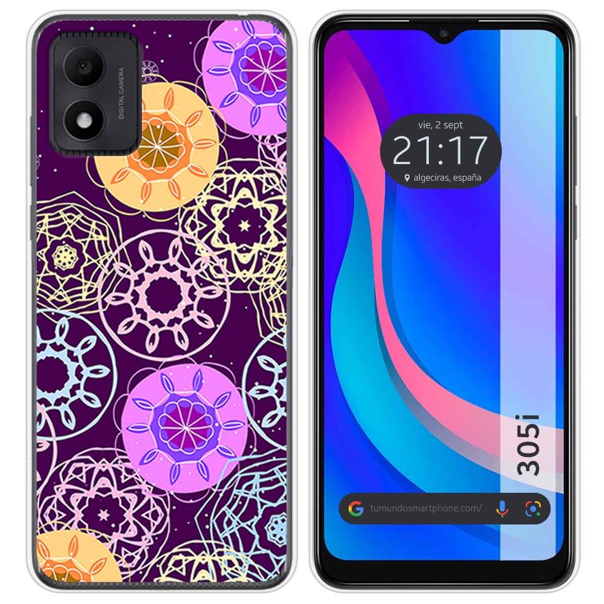 Funda Silicona para TCL 305i diseño Radial Dibujos