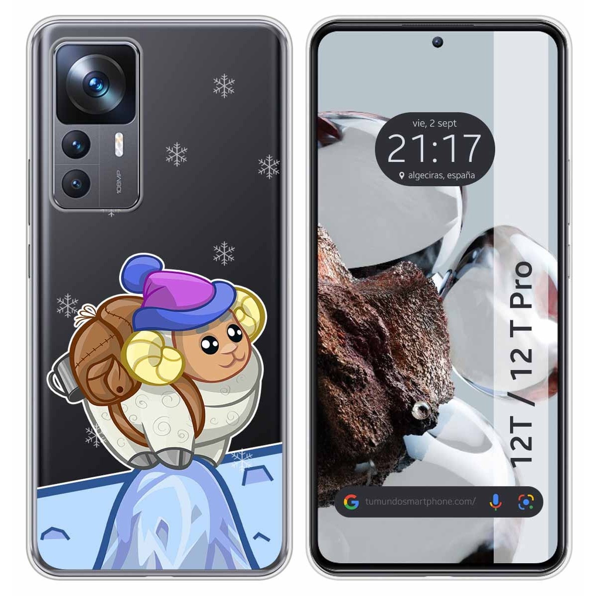Funda Silicona Transparente para Xiaomi 12T / 12T Pro 5G diseño Cabra Dibujos