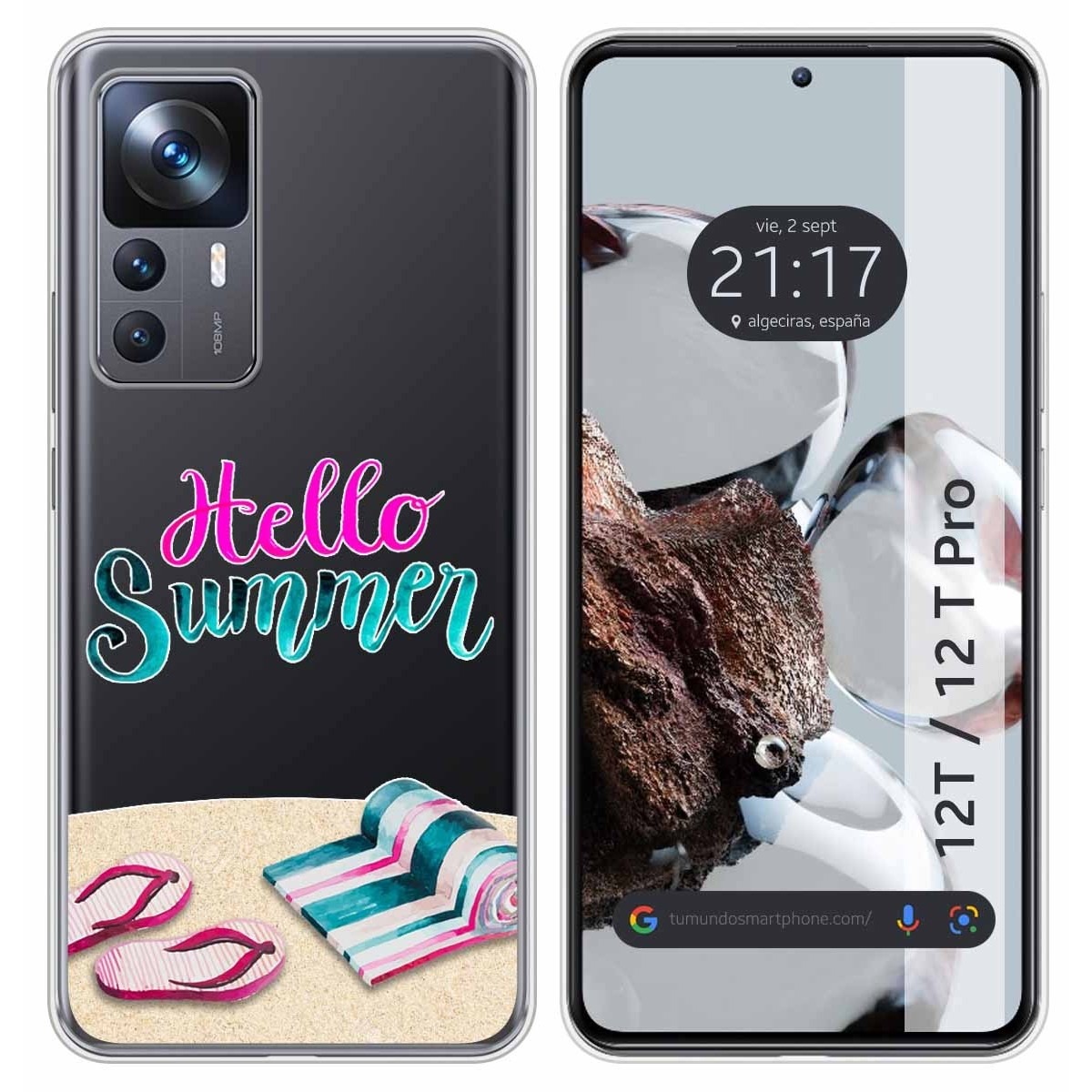 Funda Silicona Transparente para Xiaomi 12T / 12T Pro 5G diseño Summer Dibujos