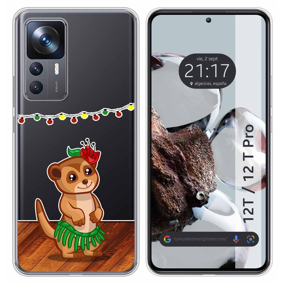 Funda Silicona Transparente para Xiaomi 12T / 12T Pro 5G diseño Suricata Dibujos
