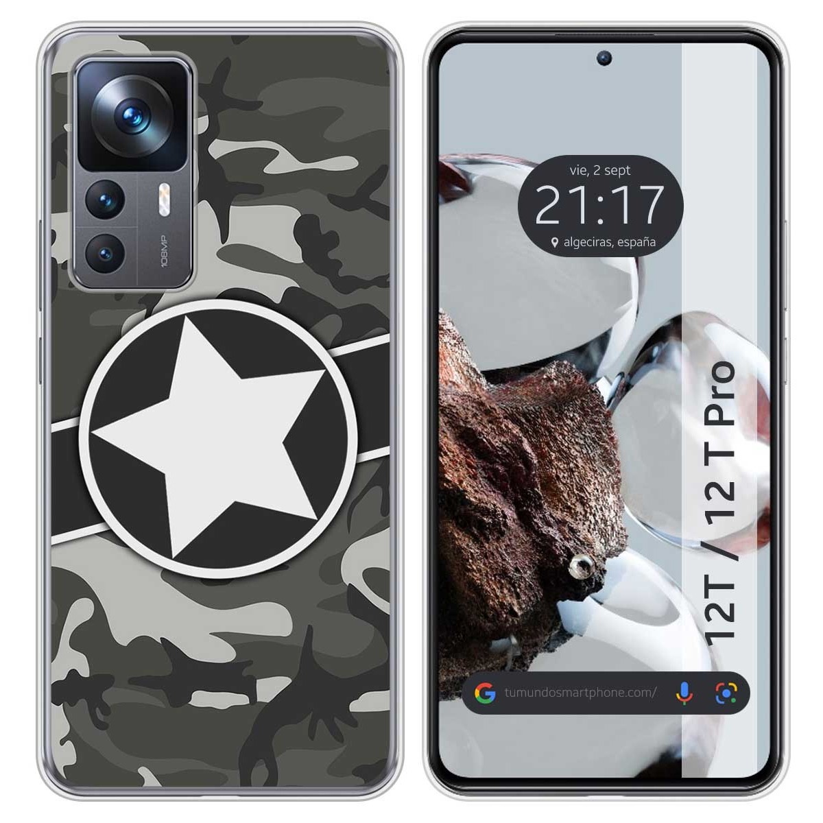 Funda Silicona para Xiaomi 12T / 12T Pro 5G diseño Camuflaje 02 Dibujos