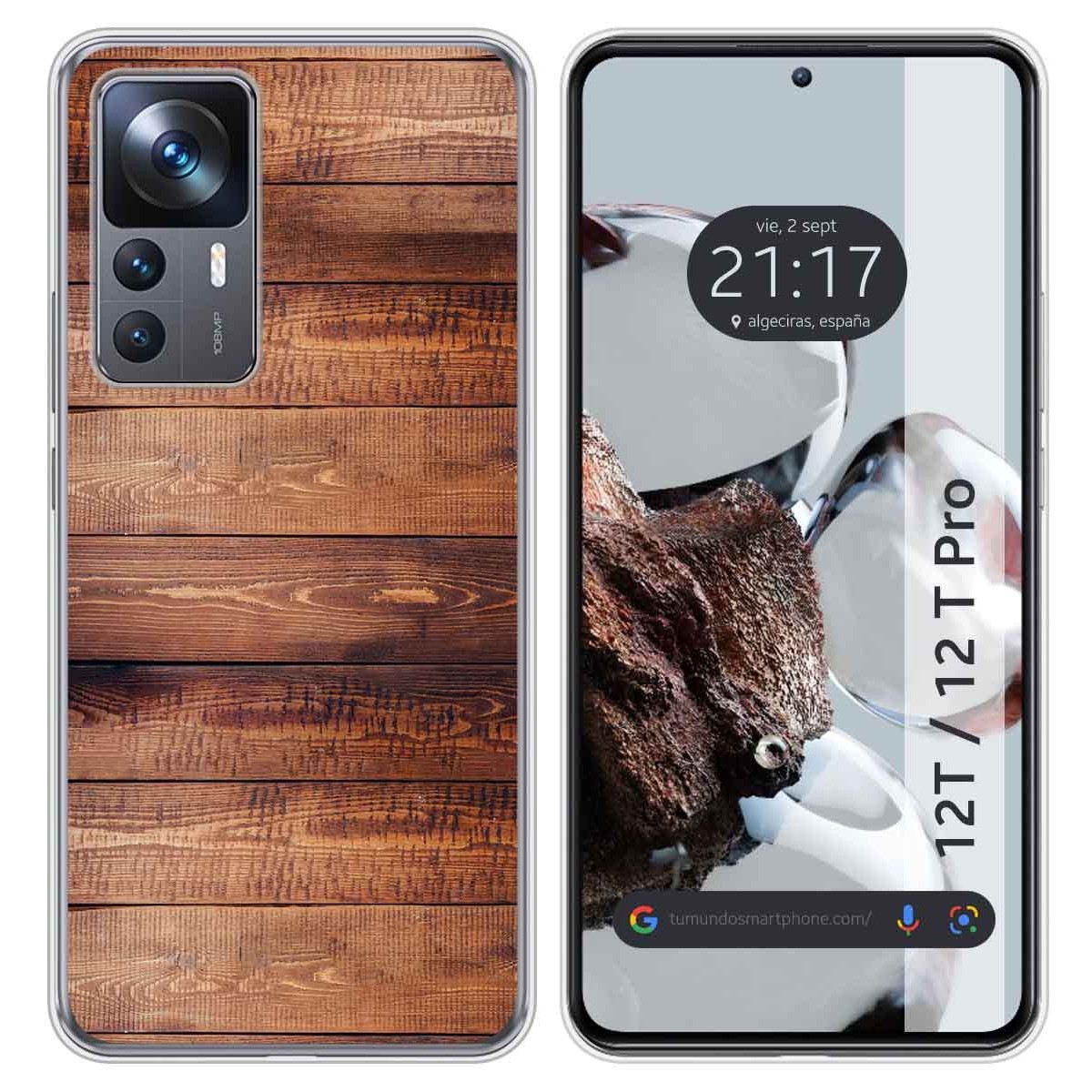 Funda Silicona para Xiaomi 12T / 12T Pro 5G diseño Madera 02 Dibujos