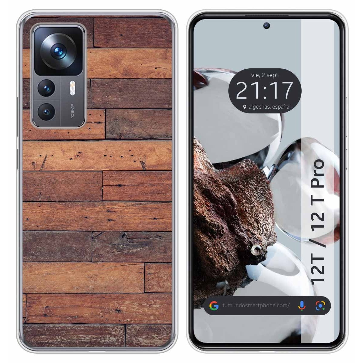 Funda Silicona para Xiaomi 12T / 12T Pro 5G diseño Madera 03 Dibujos