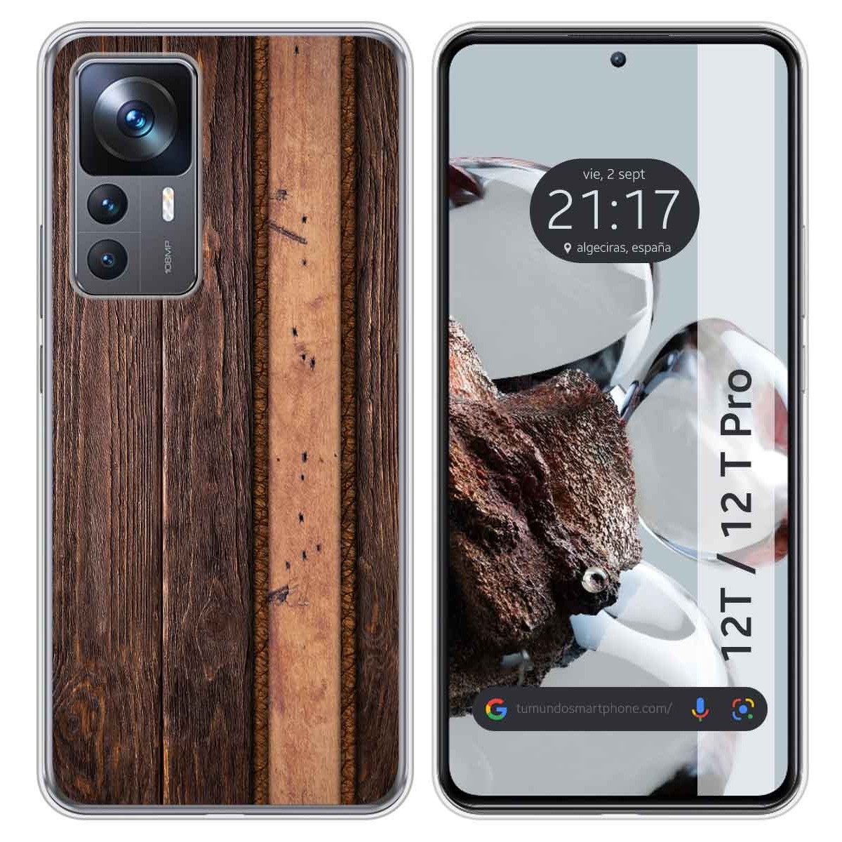 Funda Silicona para Xiaomi 12T / 12T Pro 5G diseño Madera 05 Dibujos
