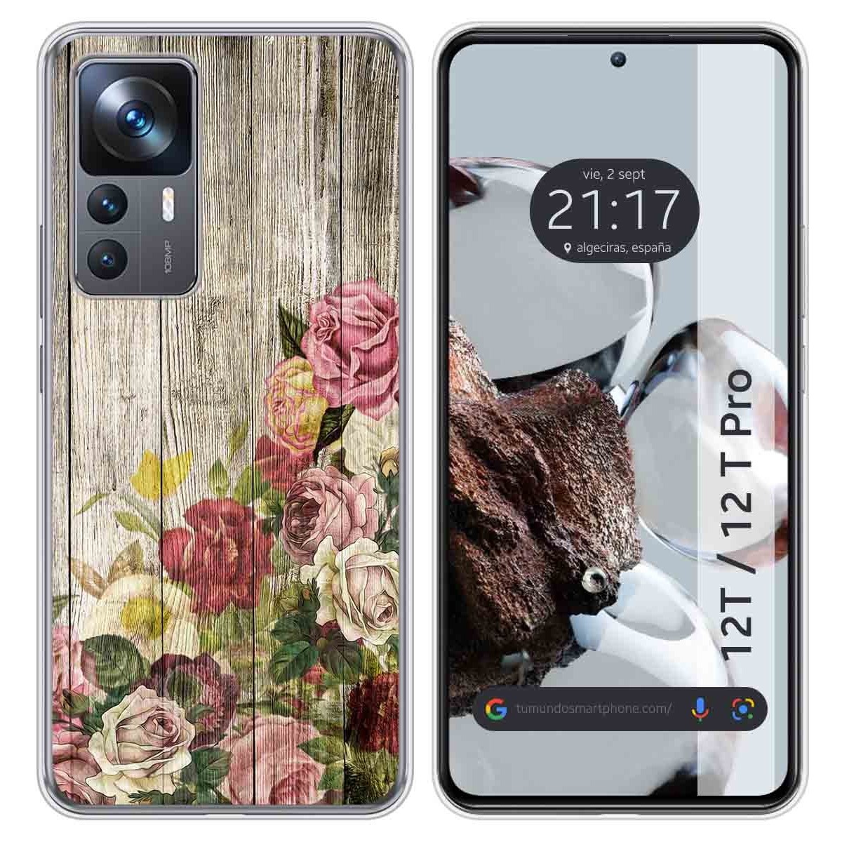 Funda Silicona para Xiaomi 12T / 12T Pro 5G diseño Madera 08 Dibujos