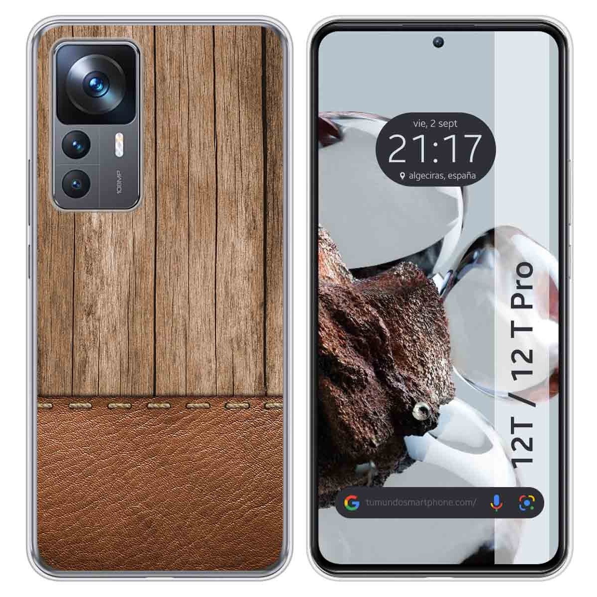 Funda Silicona para Xiaomi 12T / 12T Pro 5G diseño Madera 09 Dibujos