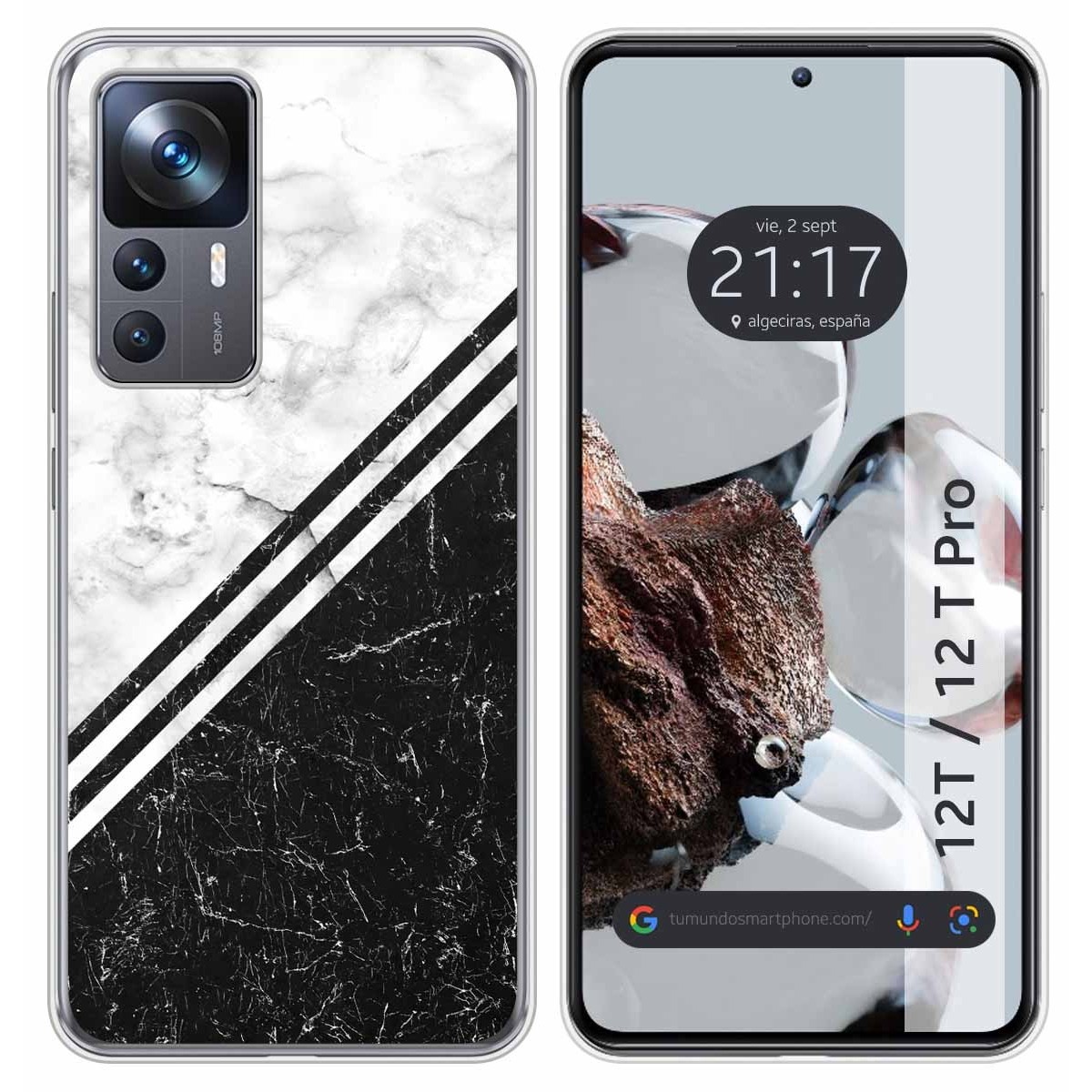 Funda Silicona para Xiaomi 12T / 12T Pro 5G diseño Mármol 01 Dibujos