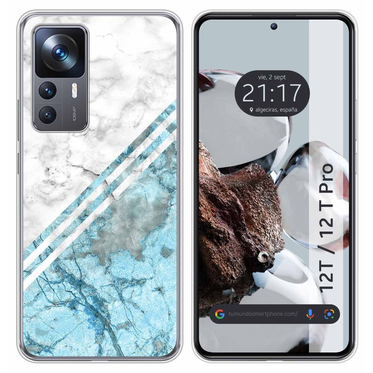 Funda Silicona para Xiaomi 12T / 12T Pro 5G diseño Mármol 02 Dibujos