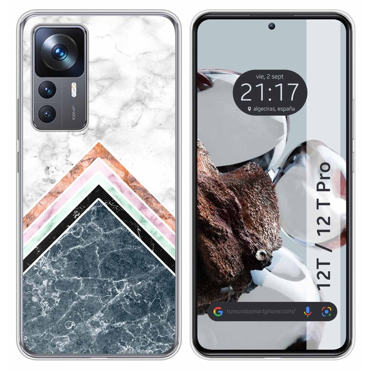 Funda Silicona para Xiaomi 12T / 12T Pro 5G diseño Mármol 05 Dibujos