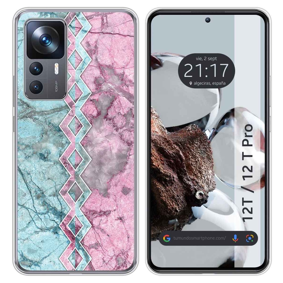 Funda Silicona para Xiaomi 12T / 12T Pro 5G diseño Mármol 08 Dibujos