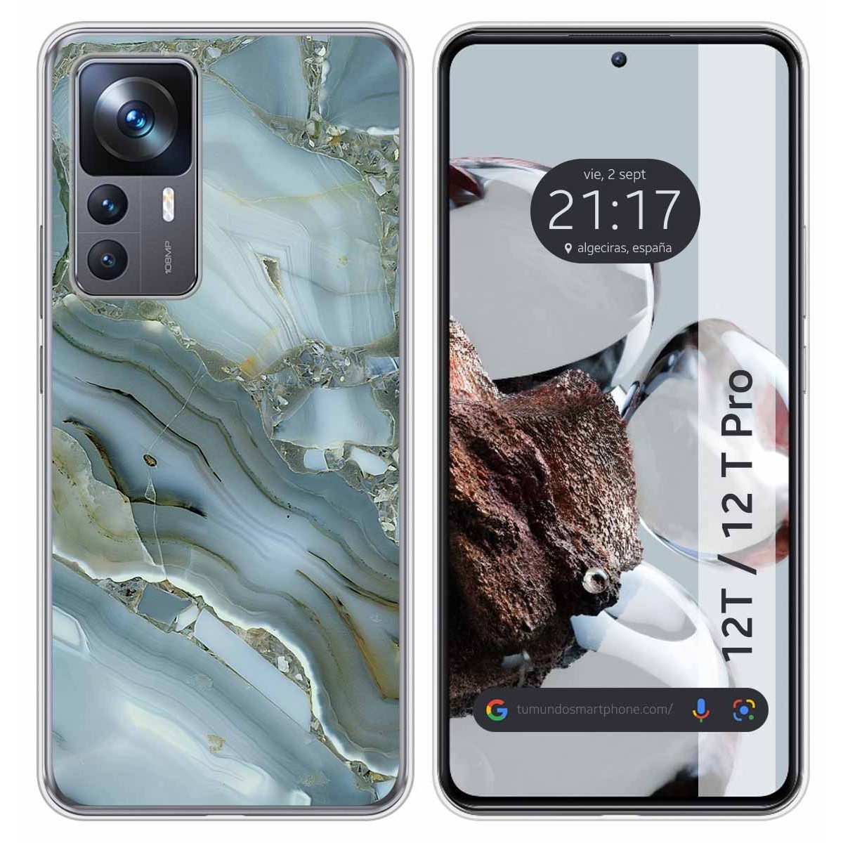 Funda Silicona para Xiaomi 12T / 12T Pro 5G diseño Mármol 09 Dibujos