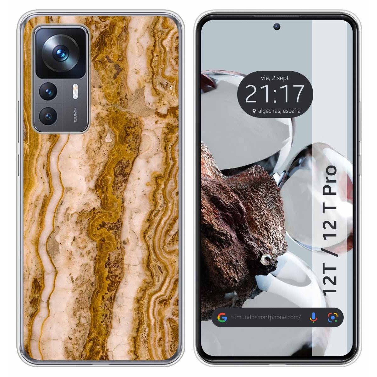 Funda Silicona para Xiaomi 12T / 12T Pro 5G diseño Mármol 10 Dibujos