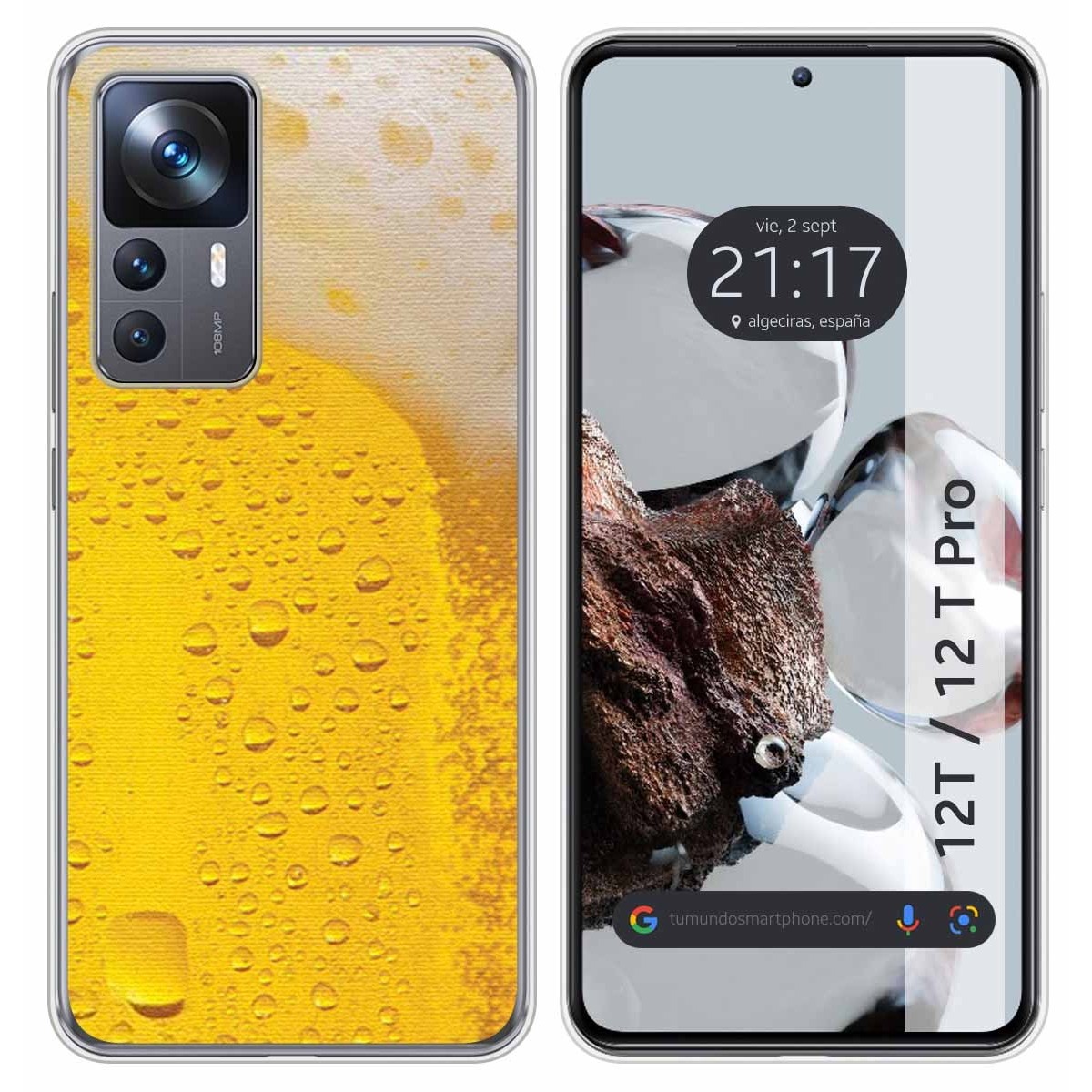 Funda Silicona para Xiaomi 12T / 12T Pro 5G diseño Cerveza Dibujos