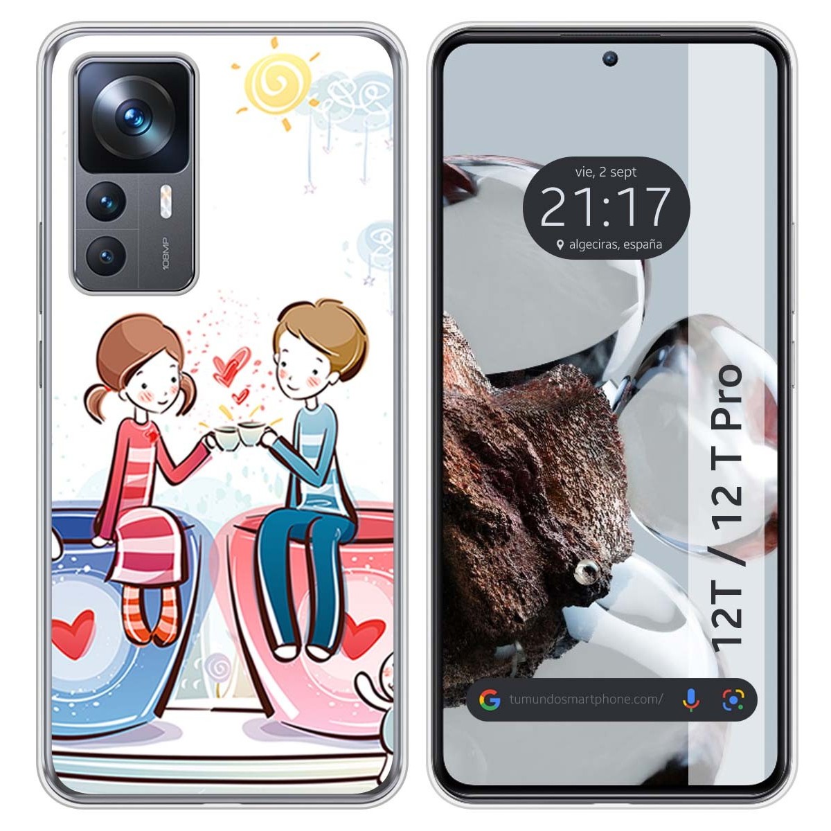 Funda Silicona para Xiaomi 12T / 12T Pro 5G diseño Café Dibujos