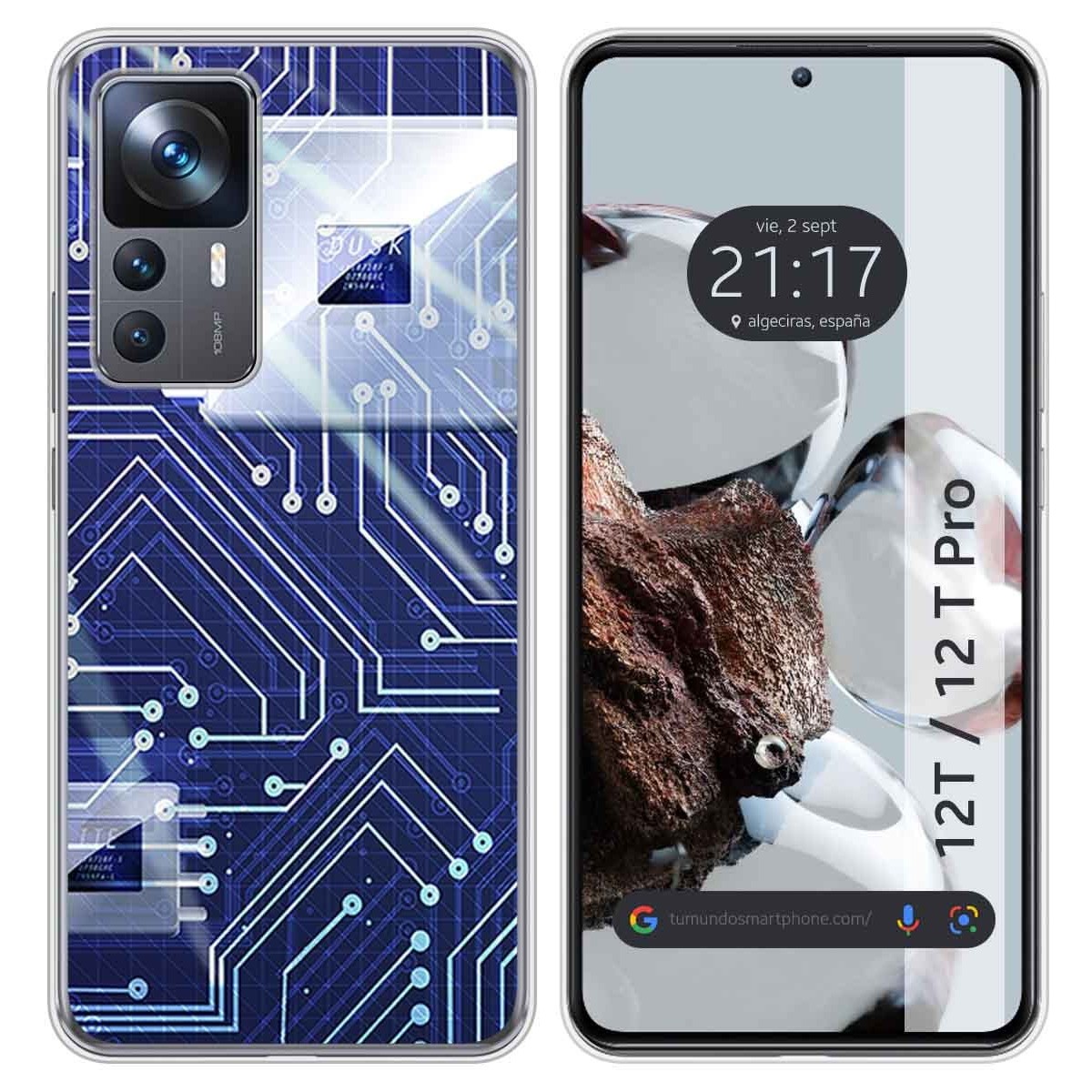 Funda Silicona para Xiaomi 12T / 12T Pro 5G diseño Circuito Dibujos