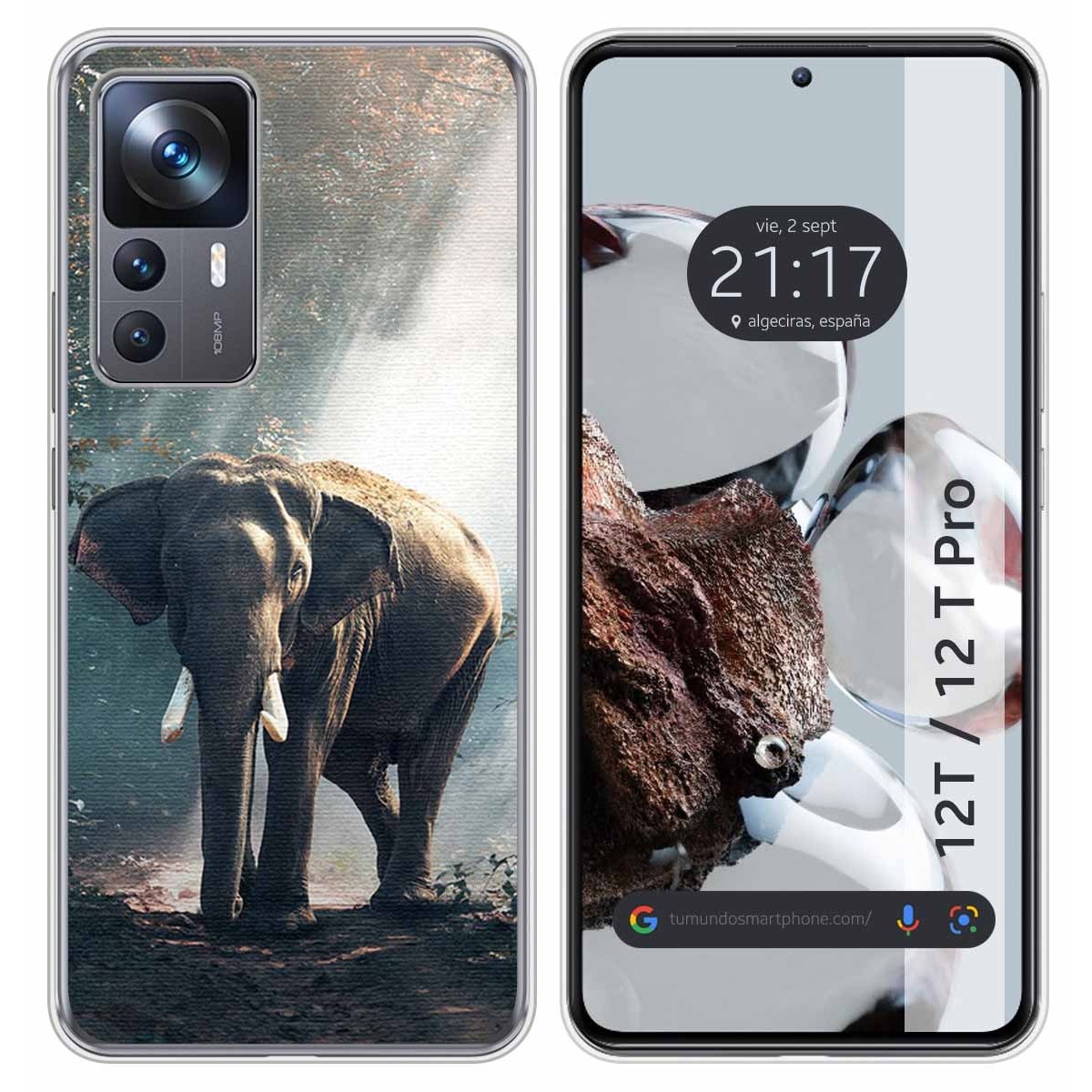 Funda Silicona para Xiaomi 12T / 12T Pro 5G diseño Elefante Dibujos