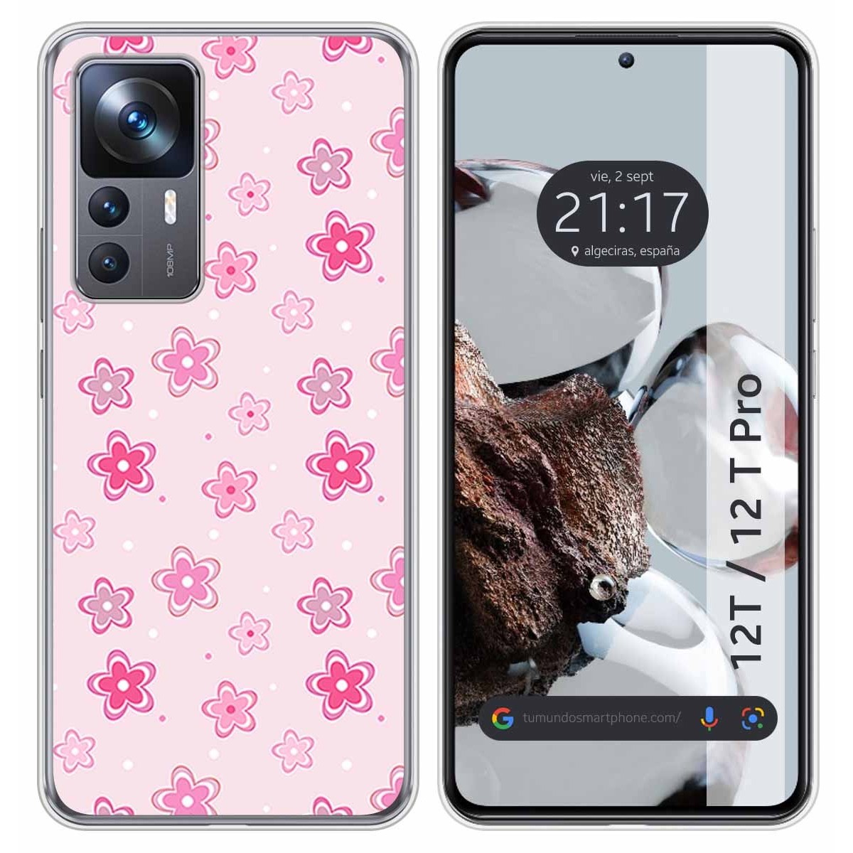 Funda Silicona para Xiaomi 12T / 12T Pro 5G diseño Flores Dibujos