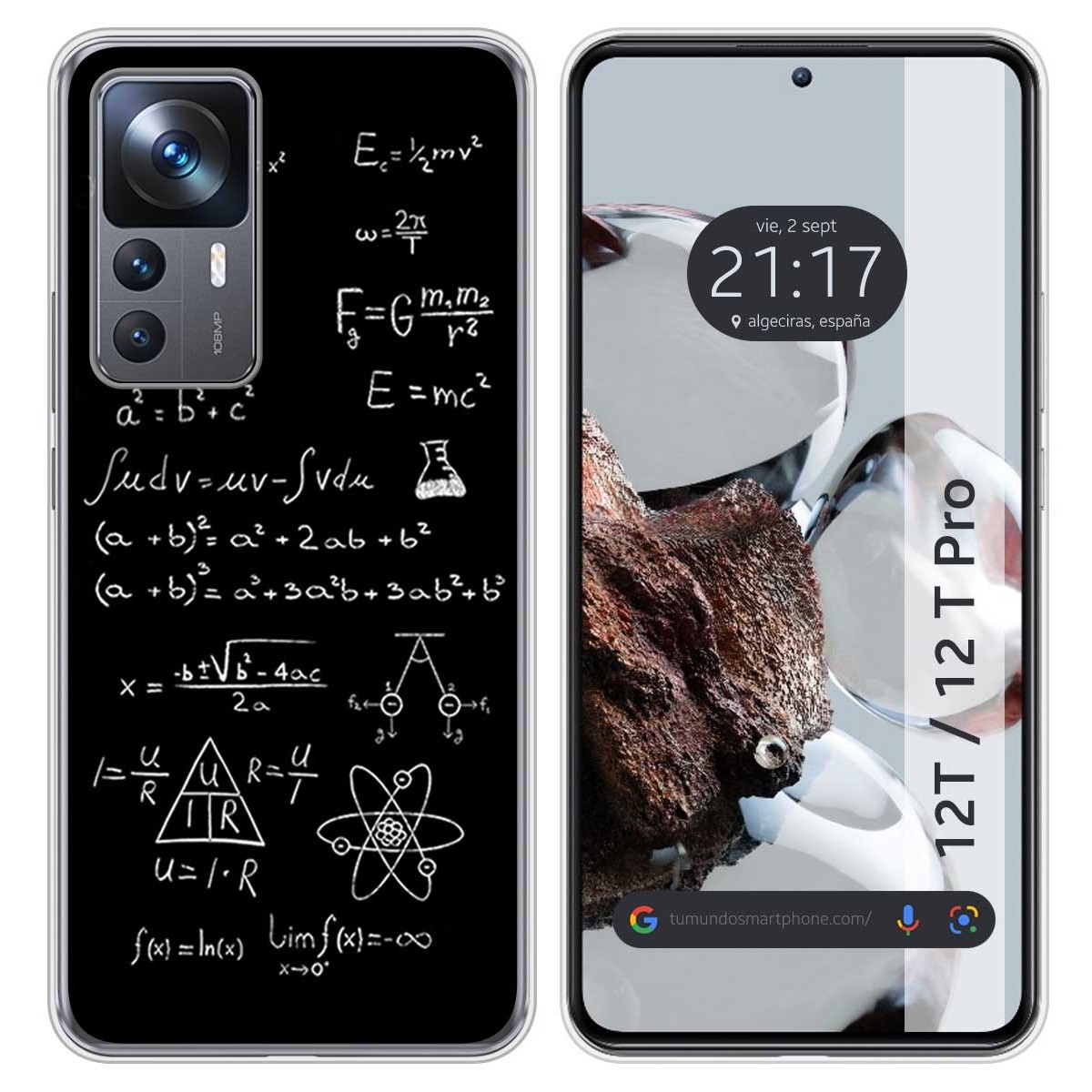Funda Silicona para Xiaomi 12T / 12T Pro 5G diseño Formulas Dibujos