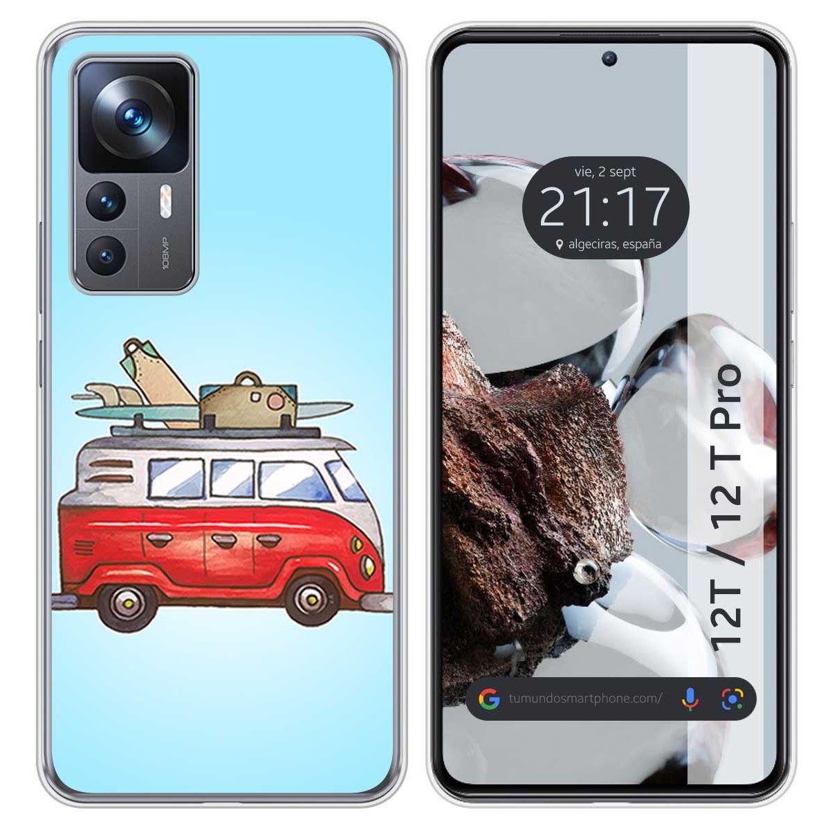 Funda Silicona para Xiaomi 12T / 12T Pro 5G diseño Furgoneta Dibujos