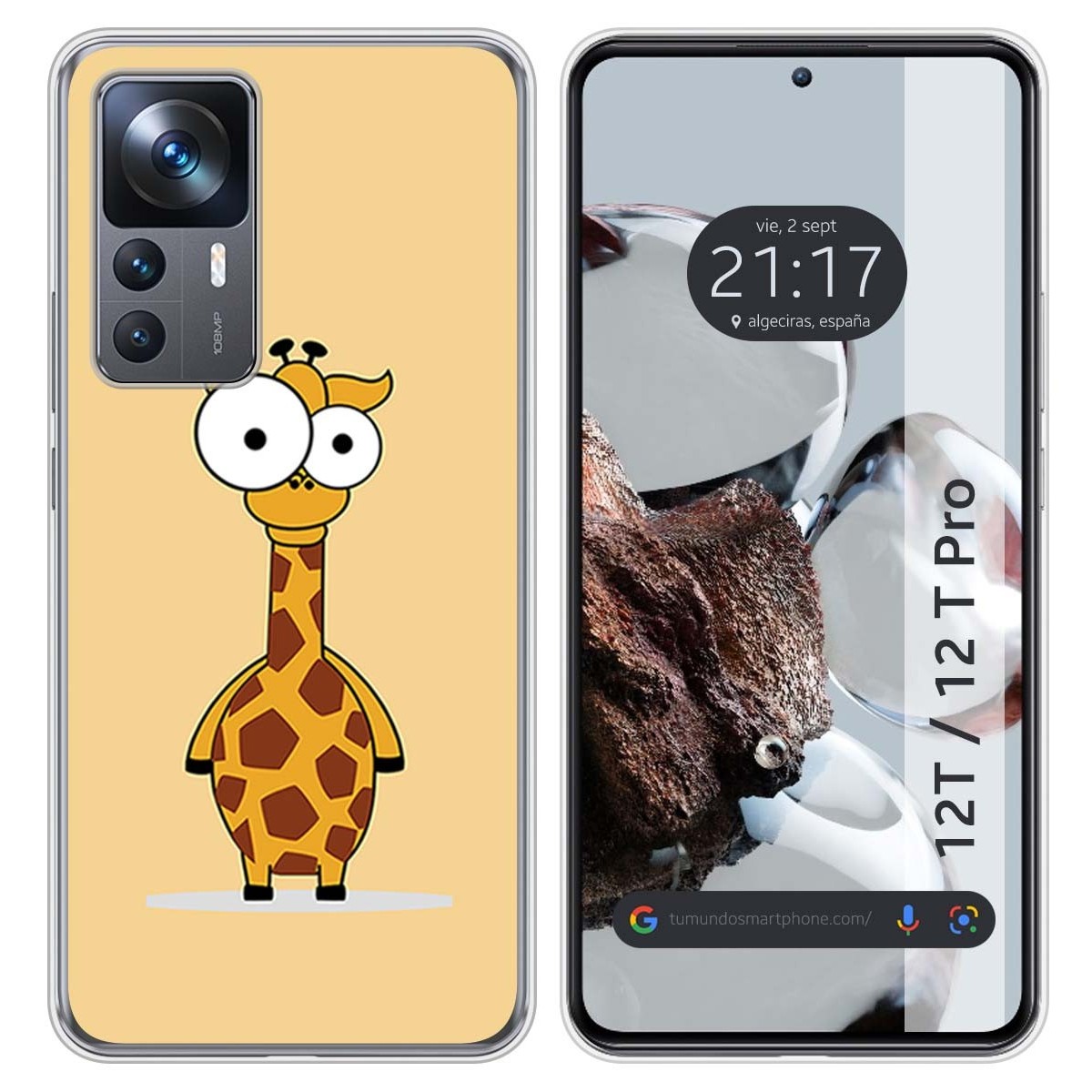 Funda Silicona para Xiaomi 12T / 12T Pro 5G diseño Jirafa Dibujos