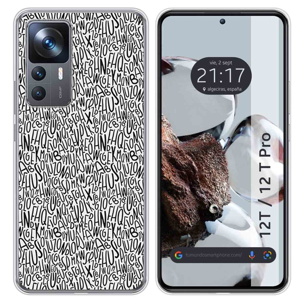Funda Silicona para Xiaomi 12T / 12T Pro 5G diseño Letras Dibujos