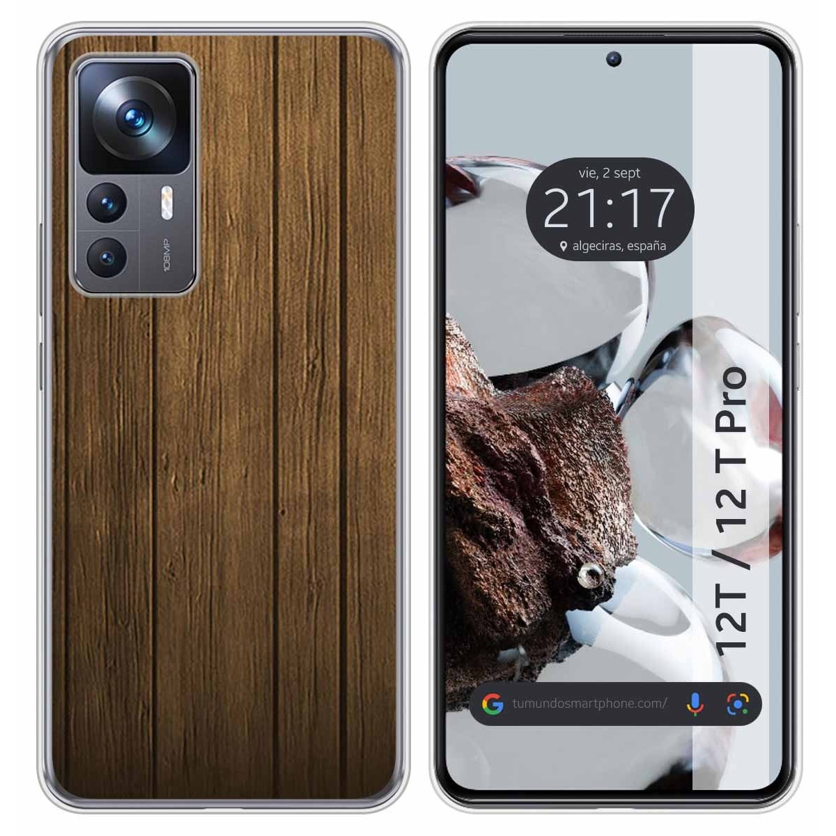 Funda Silicona para Xiaomi 12T / 12T Pro 5G diseño Madera Dibujos