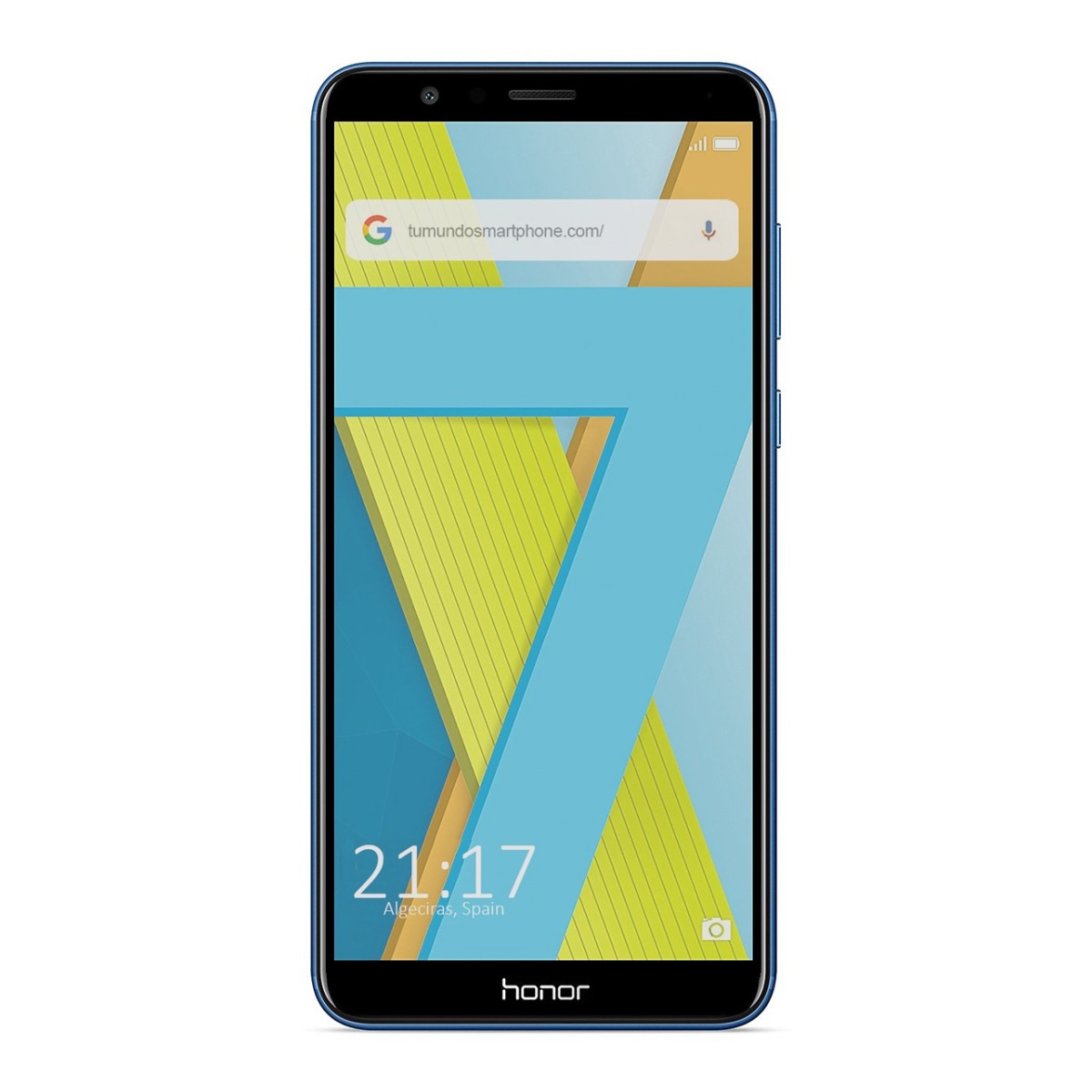 Protector Cristal Templado Frontal Completo Negro para Huawei Honor 7X Vidrio