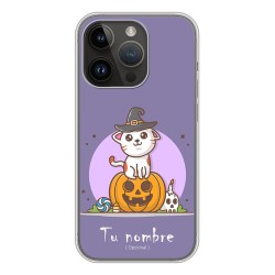 Funda Silicona diseño Halloween Calabaza y Gato