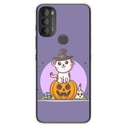 Funda Silicona diseño Halloween Calabaza y Gato 2