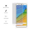 Protector Cristal Templado Frontal Completo Blanco para Xiaomi Redmi 5 Vidrio