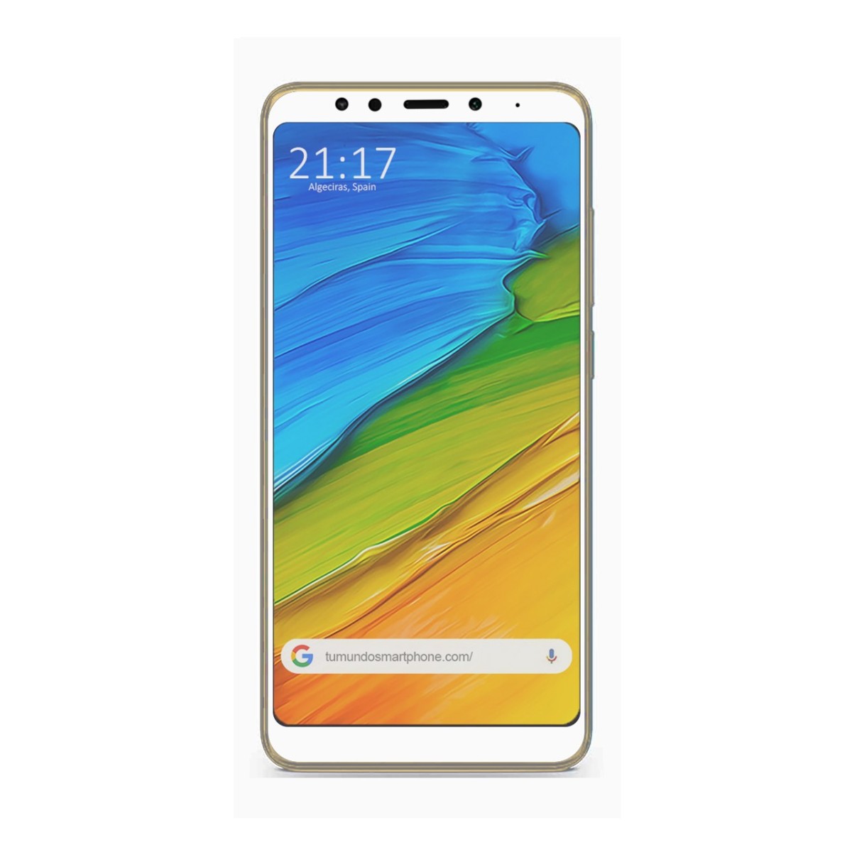 Protector Cristal Templado Frontal Completo Blanco para Xiaomi Redmi 5 Vidrio