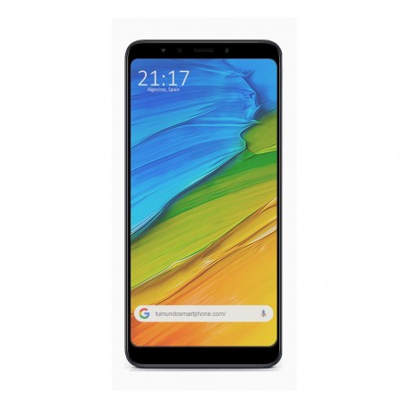 Protector Cristal Templado Frontal Completo Negro para Xiaomi Redmi 5 Vidrio