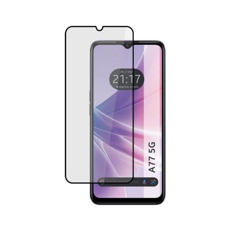 Protector Cristal Templado Completo 5D Full Glue Negro para Oppo A77 5G Vidrio