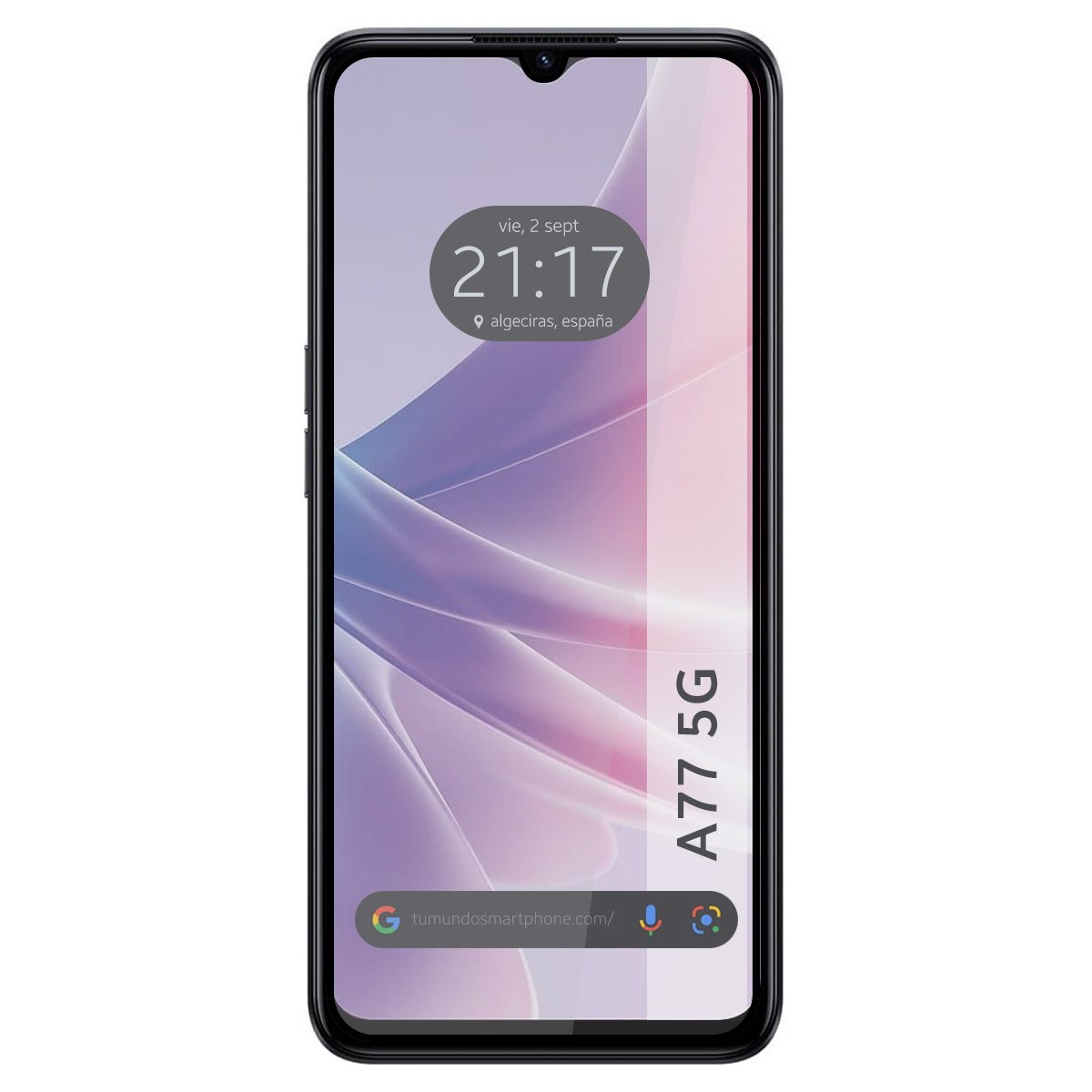 Protector Cristal Templado Completo 5D Full Glue Negro para Oppo A77 5G Vidrio