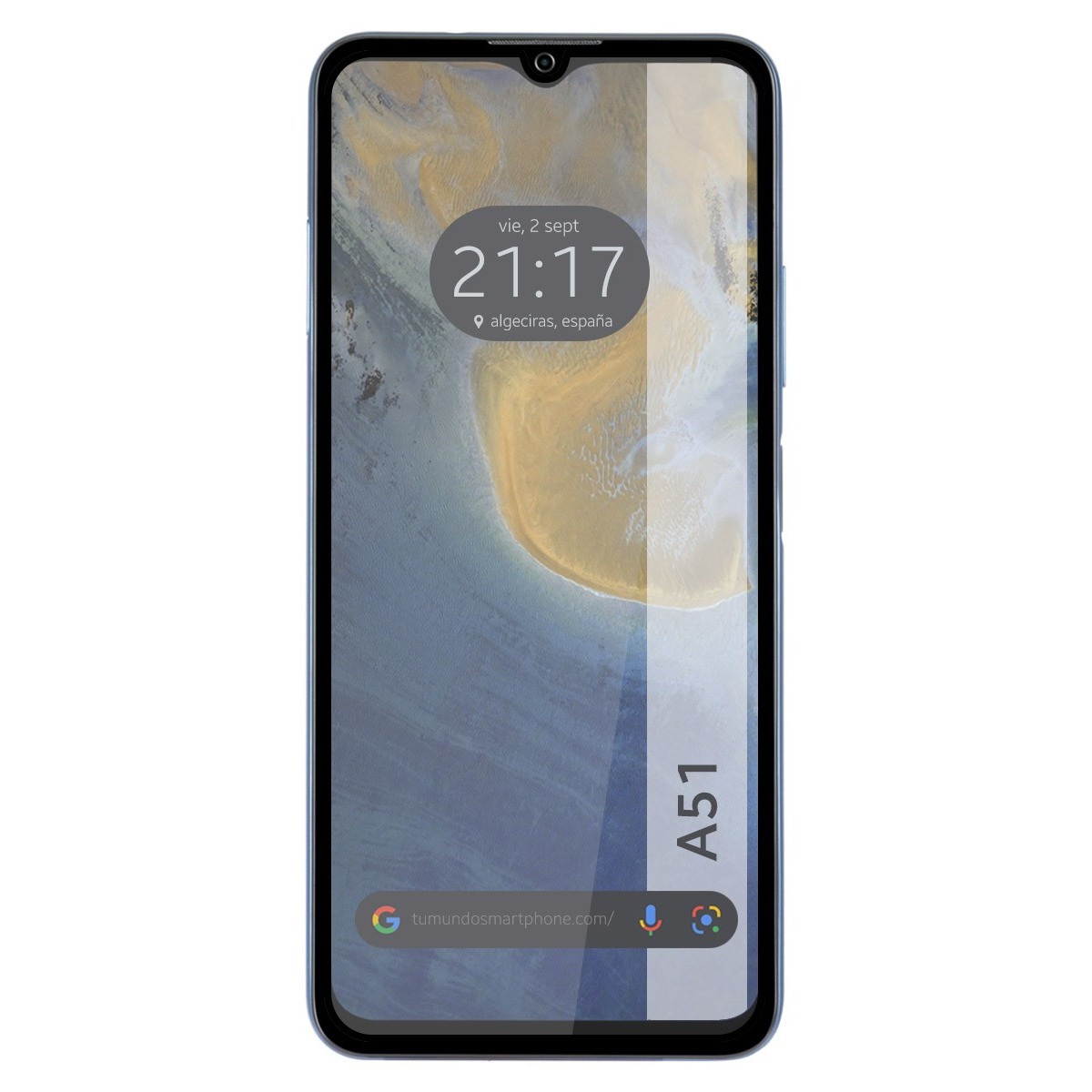 Protector Cristal Templado Completo 5D Full Glue Negro para ZTE Blade A51 Vidrio