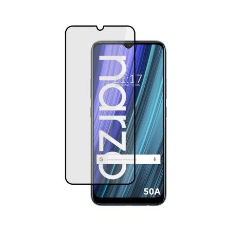 Protector Cristal Templado Completo 5D Full Glue Negro para Realme Narzo 50A Vidrio