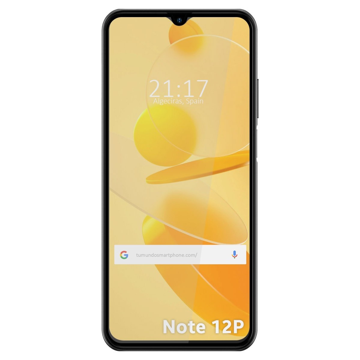 Protector Cristal Templado Completo 5D Full Glue Negro para Ulefone Note 12P Vidrio