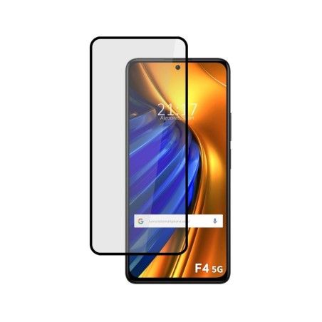 Protector Cristal Templado Completo 5D Full Glue Negro para Xiaomi Poco F4 5G Vidrio