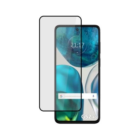 Protector Cristal Templado Completo 5D Full Glue Negro para Motorola Moto G52 4G Vidrio